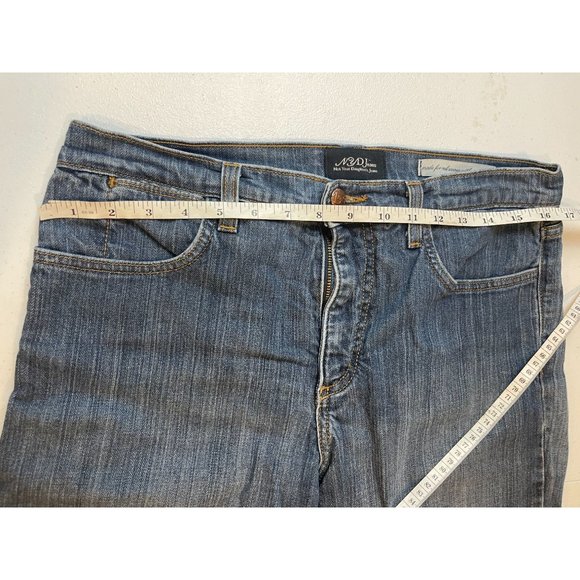 NYDJ Womens Jeans Straight Leg Mid Rise Five Design Pockets Stretch Blue Size 10 - Picture 3 of 10